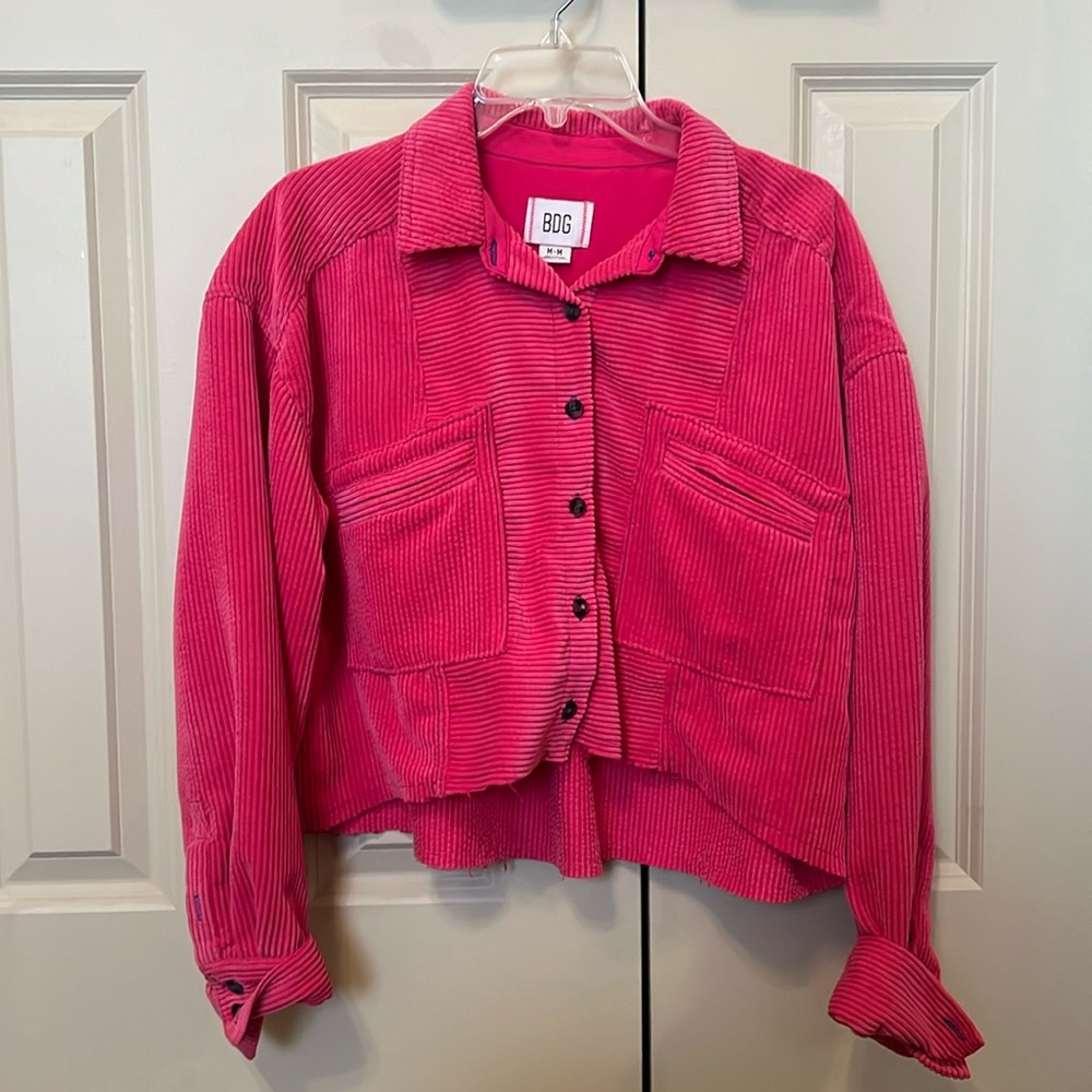BDG corduroy cropped button up